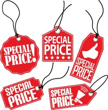 Special price tag set, vector illustration Illustrazione stock