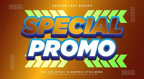 Special Promo 3d editable text effect Template Stock-Illustration