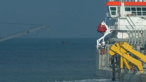 Special Purpose Offshore Vessel At Work Stock Footage 72186140