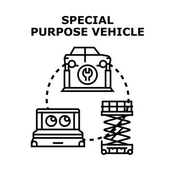 Special purpose vehicle concept vector illustration Stock Illustration