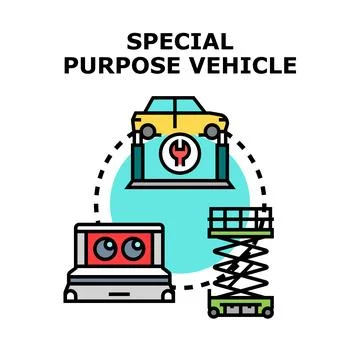 Special purpose vehicle concept vector illustration Stock Illustration