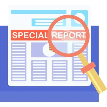 Special report vector icon breaking news research Stock Illustration