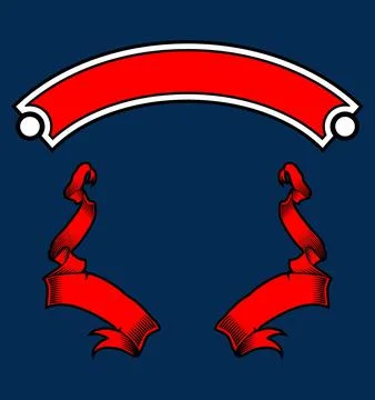 Special ribbon for patch biker Stock Illustration