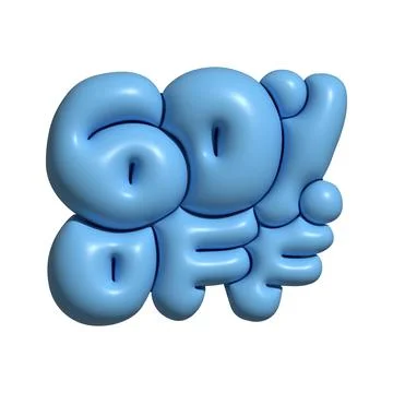 Special sale banner elements - 60 percent off discount in form of 3d blue Stockillustratie