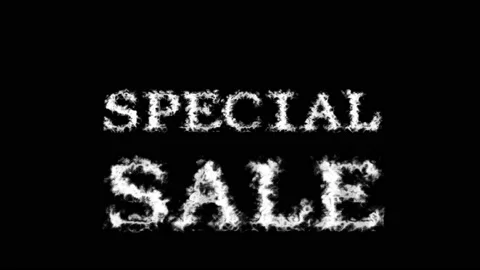 Special Sale cloud text effect black isolated background Stock Footage 139636041