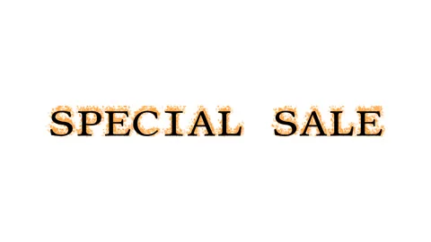 Special Sale fire text effect white isolated background Stock Footage 138071831
