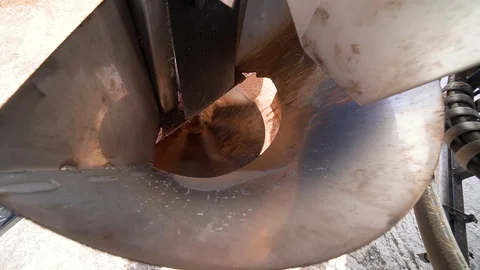 Special sand-throwing equipment Stock Footage 106015323