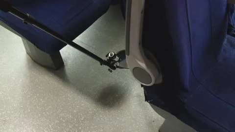 A special security service on railway transport inspects the internal parts of Stock Footage 199520332