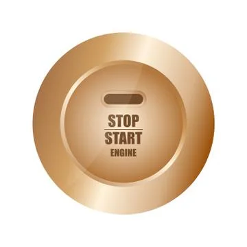 Special stop-start engine button Stock Illustration