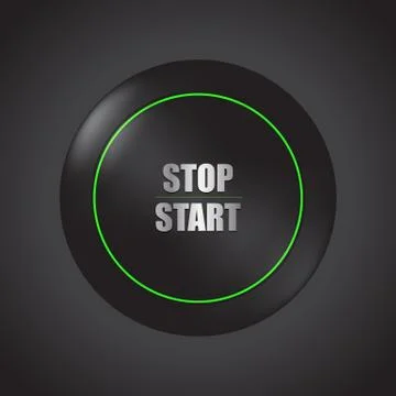 Special stop-start engine button Stock Illustration