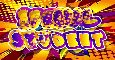 Special Student. Comic Book Words Stock Footage 171896676