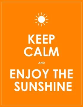 Special summer keep calm modern motivational background Stock Illustration
