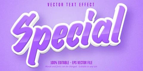 Special text, cartoon style editable text effect Stock Illustration