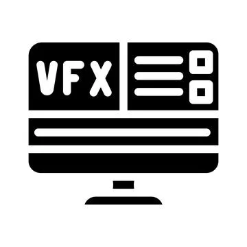 Special video effects glyph icon vector illustration Stock Illustration