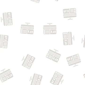 Special video effects glyph vector seamless pattern Stock Illustration