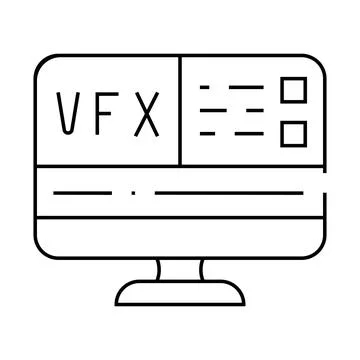 Special video effects line icon vector illustration Stock Illustration