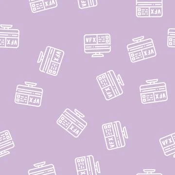 Special video effects line vector seamless pattern Stock Illustration