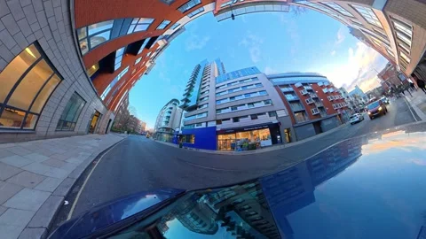 Special View of Urban Drive Through Streets of Central London City Stock Footage 330097549
