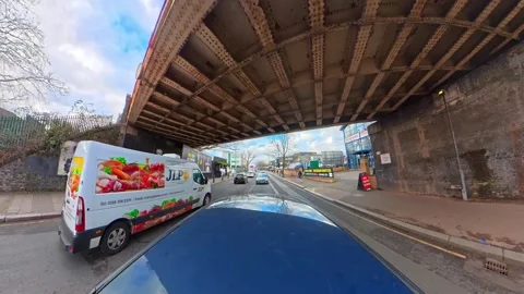Special View of Urban Drive Through Streets of Central London City Video stock 330406854