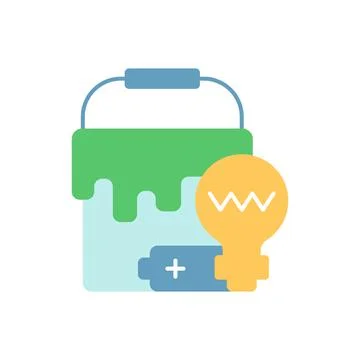 Special waste vector flat color icon Stock Illustration