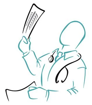 Specialist analyzing roentgen Stock Illustration