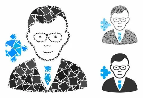 Specialist Composition Icon of Humpy Elements Illustrazione stock