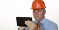 Specialist Engineer Manager Experienced Inspecting Contracts Using Touch Tablet 4k or 4k+ Resolution