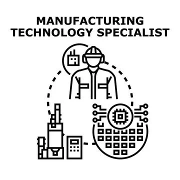 Specialist engineer managing industrial processes and advanced factory techno Illustrazione stock