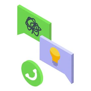 Specialist help chat icon isometric vector. Doctor team Stock Illustration