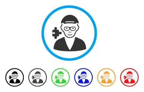 Specialist Rounded Icon 스톡 일러스트