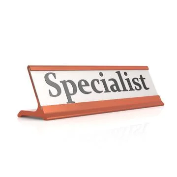 Specialist table tag Stock Illustration