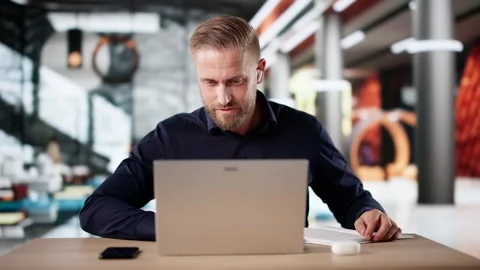 Specialist Writer Attending Online Computer Course Stock Footage 321155906