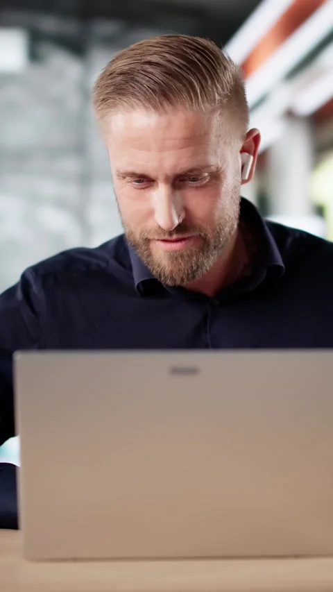 Specialist Writer Attending Online Computer Course Stock Footage 321157209