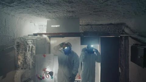 Specialists utilize sensors to analyze cold buildup. Technicians employ Stock Footage 346523585