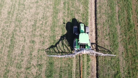 Specialized agricultural machine for the distribution of slurry on the ground Stock-Footage 149656676