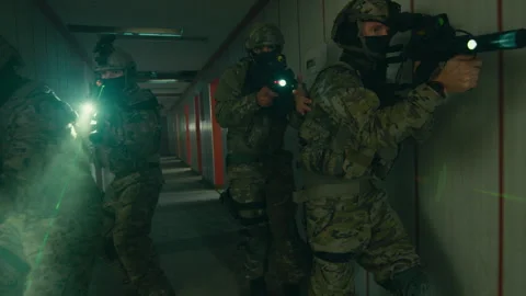 Specialized Forces In a Building Stock Footage 275092373