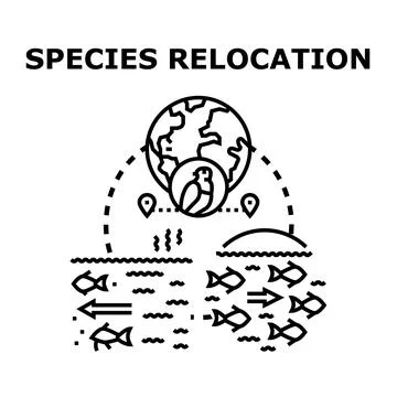 Species relocation concept vector illustration Stock Illustration