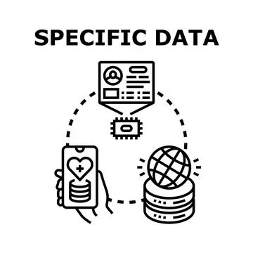 Specific data concept for information management and storage Stock Illustration