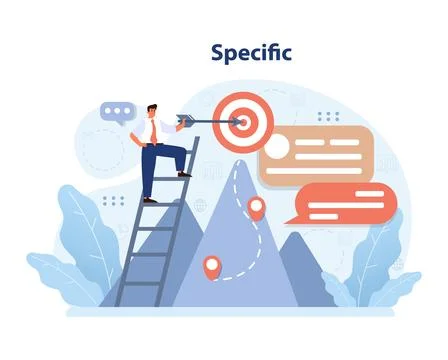 Specific goal pursuit. Flat vector illustration 스톡 일러스트