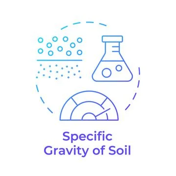 Specific gravity test blue gradient concept icon Stock Illustration