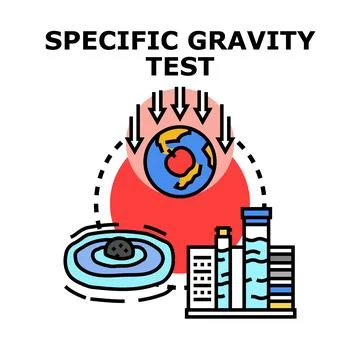 Specific gravity test concept illustrating natural science 스톡 일러스트