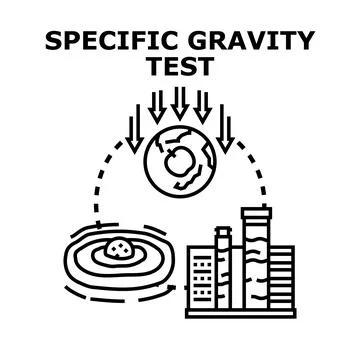 Specific gravity test concept illustrating natural science 스톡 일러스트