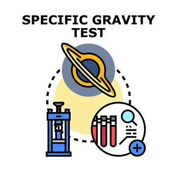 Specific gravity test concept illustrating scientific analysis 库存插图