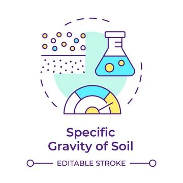 Specific gravity test multi color concept icon Stock Illustration
