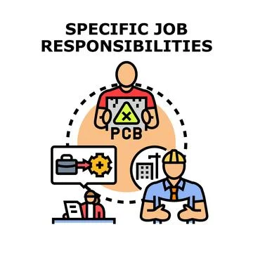 Specific job responsibilities vector illustration concept Stock Illustration