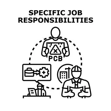Specific job responsibilities vector illustration concept Stock Illustration