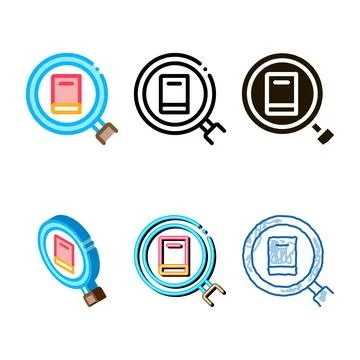 Specific multipack book target icon vector outline Stock Illustration