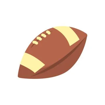 Specific Shape Leather Ball, Part Of American Football Related Isolated Objects Stock Illustration