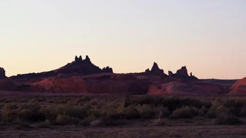 This specific view may depict Church Rock, an iconic sentinel-like formatio.. Stock Footage 334626471