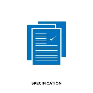 Specification icon isolated on white background for your web, mobile and app  Stock Illustration